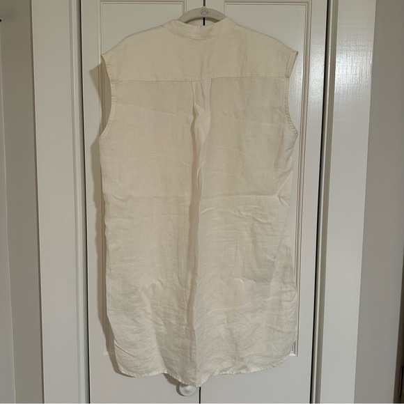 White collared tank button up unisex - Picture 3 of 4